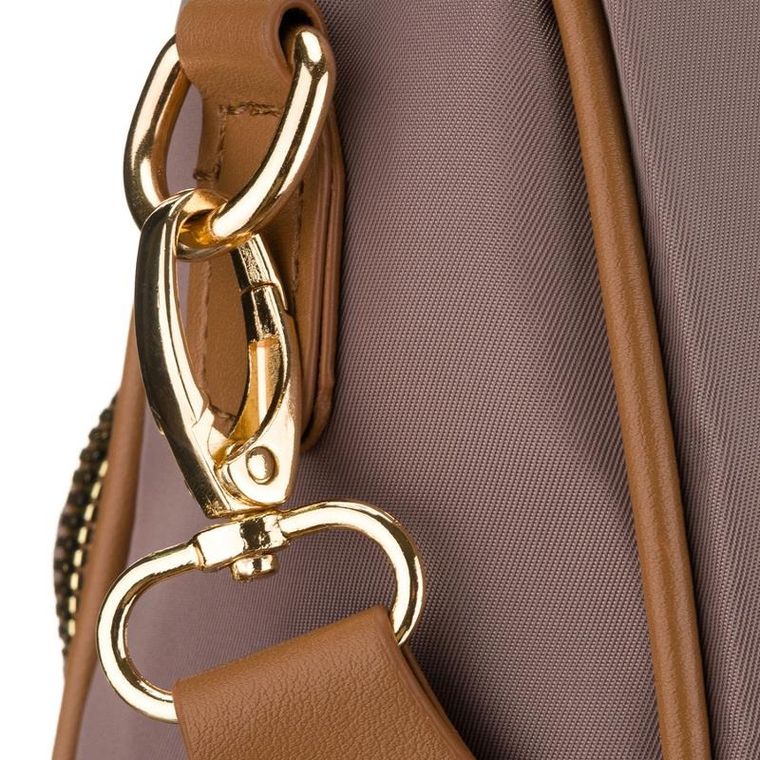 Plecak miejski, beżowy, skóra ekologiczna, Peterson