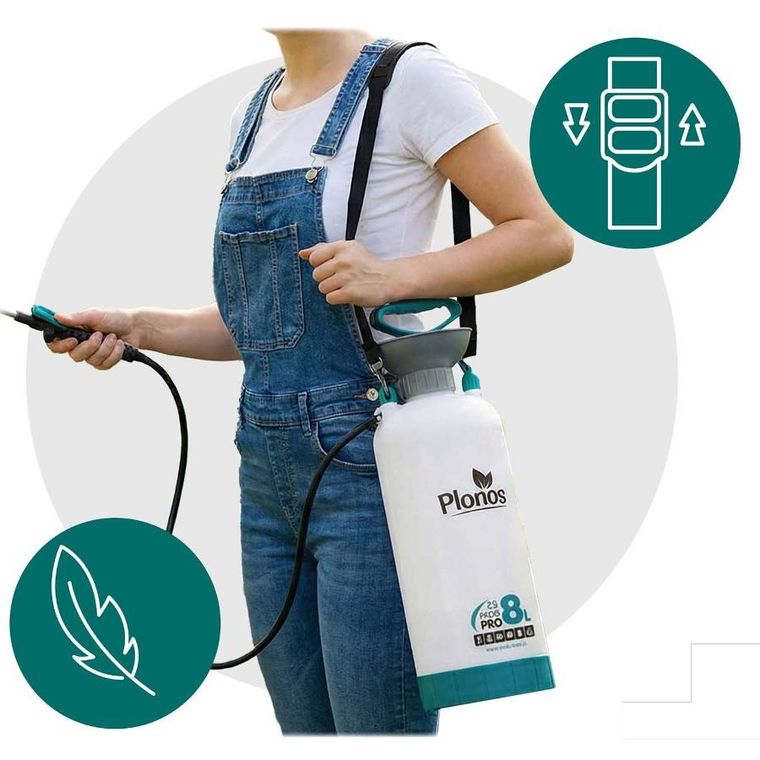 Plonos, opryskiwacz ciśnieniowy, ręczny, 8l