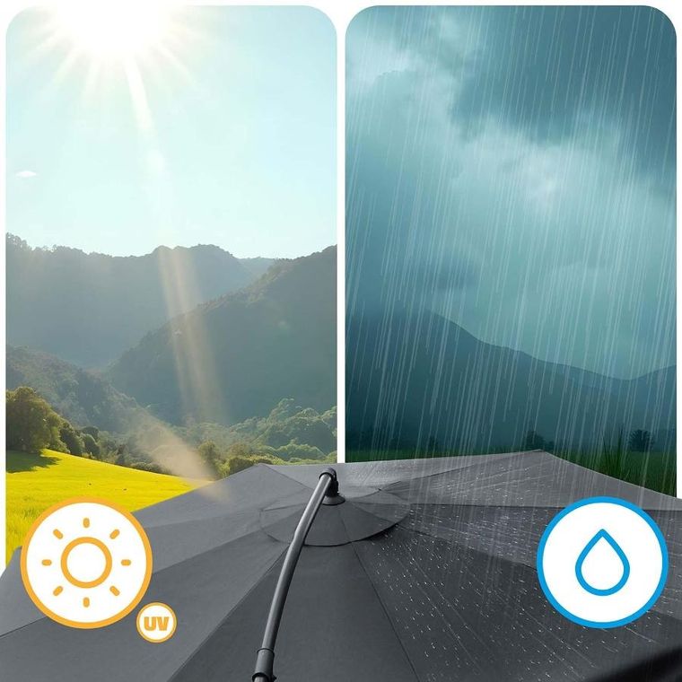 Plonos, parasol ogrodowy, składany, 6 segmentowy, z pokrowcem, 350 cm, PL-880