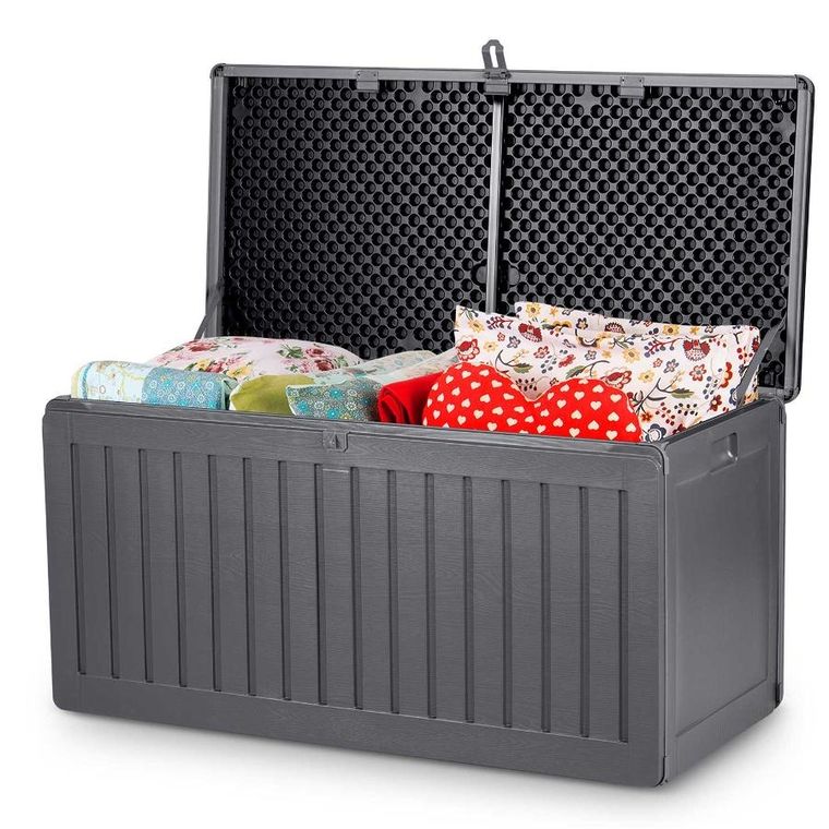 Plonos, skrzynia ogrodowa, szara, 270l, 109-51-55 cm