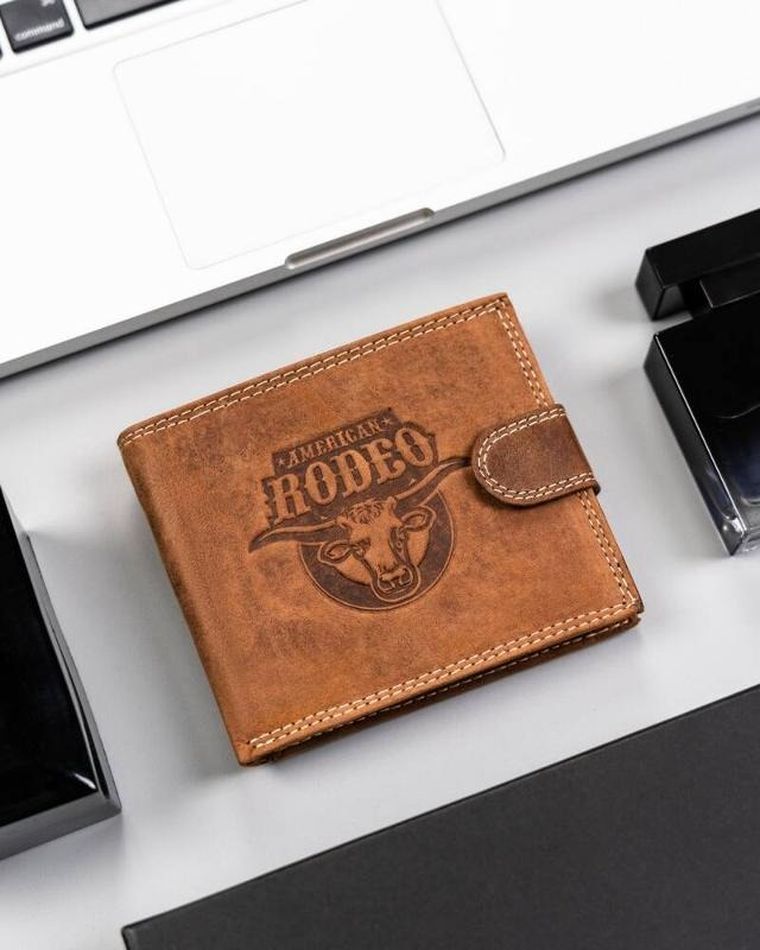 Portfel, brązowy, skórzany, Always Wild