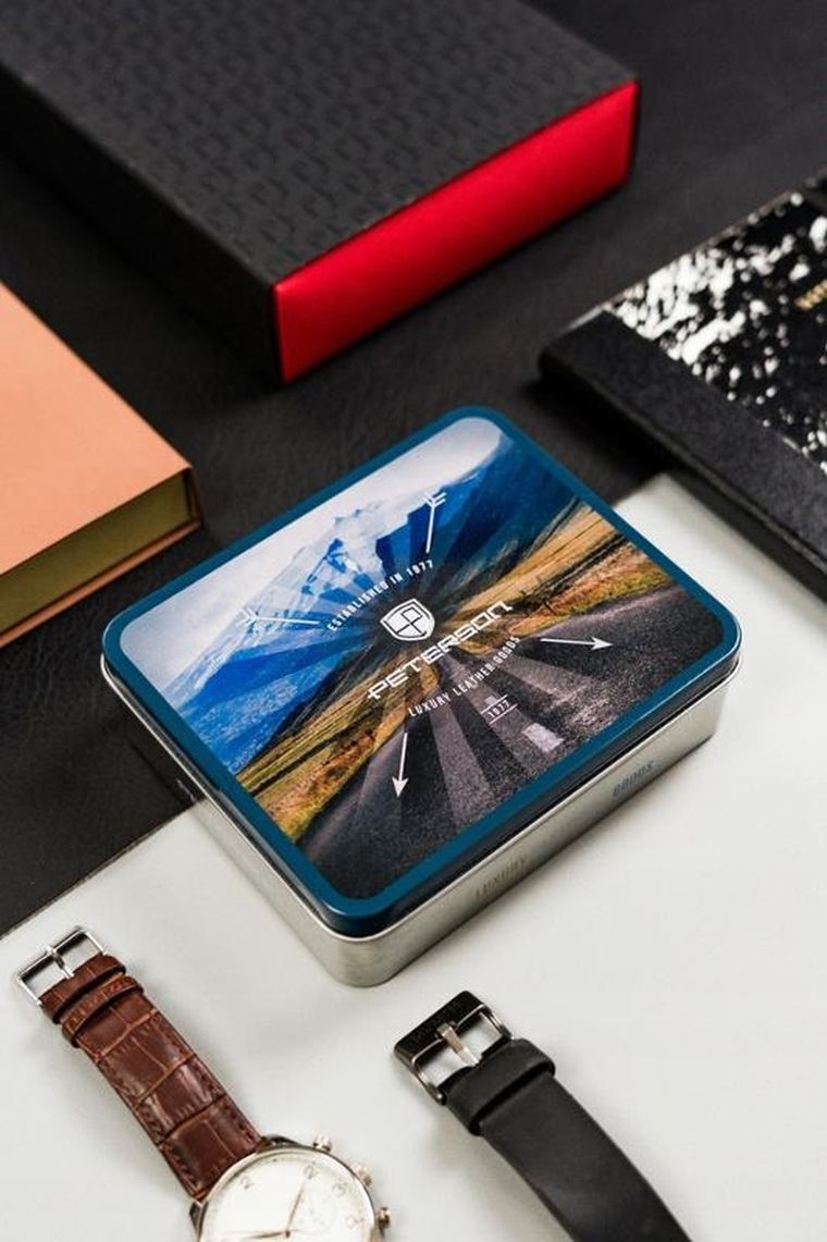 Portfel, czarny, skórzany, Peterson