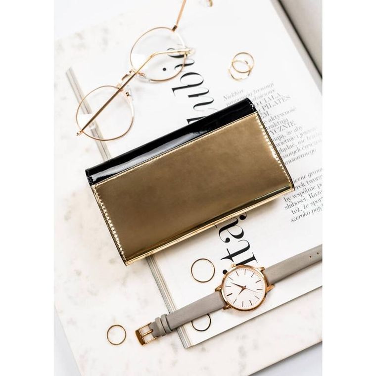 Portfel, czarny, skórzany, Peterson