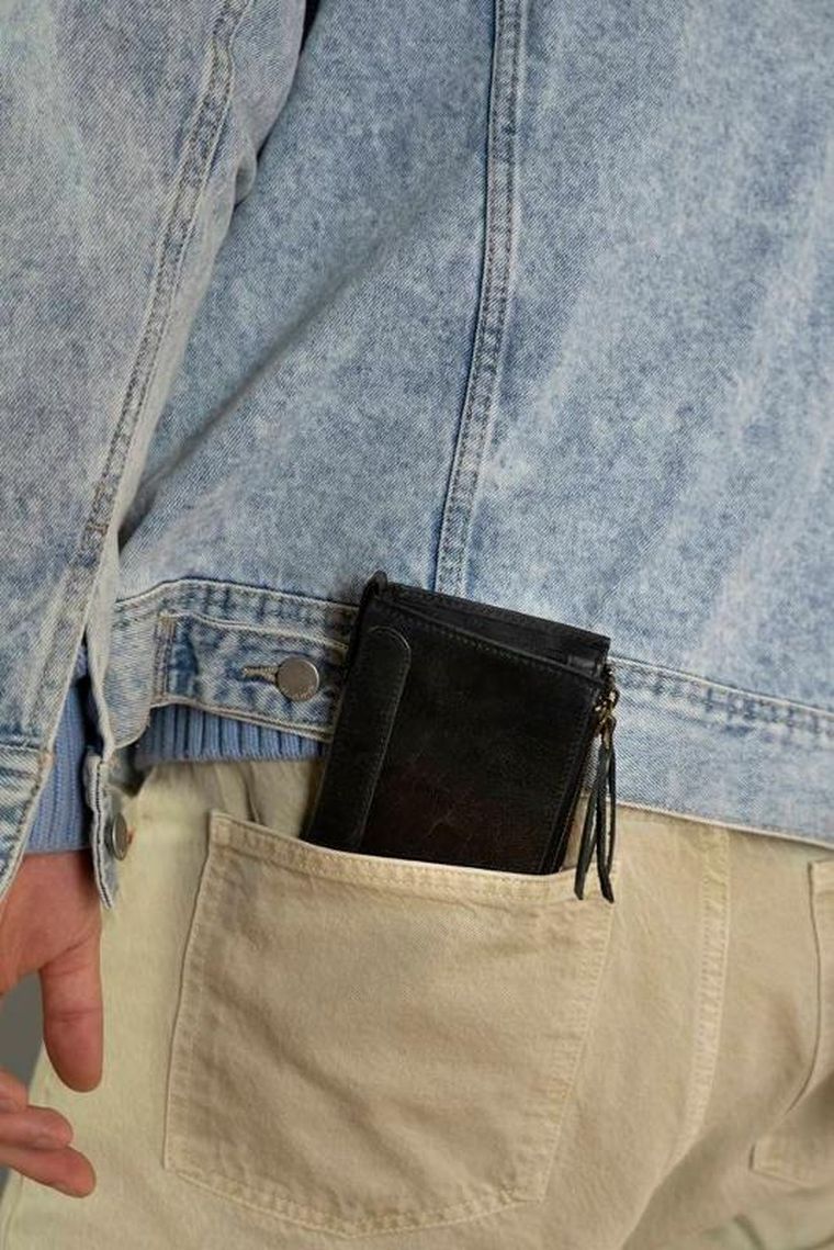 Portfel, czarny, skórzany, RFID, Rovicky