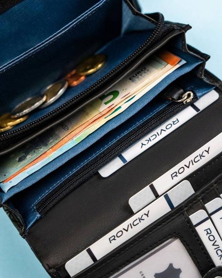 Portfel, mix, skórzany, Rovicky