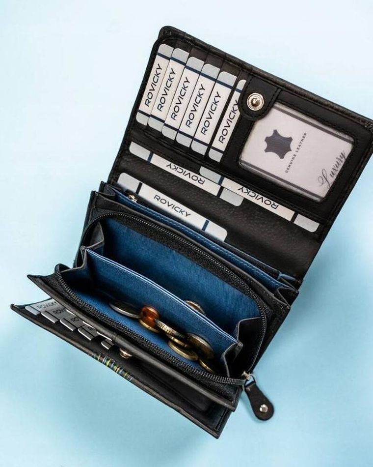 Portfel, mix, skórzany, Rovicky