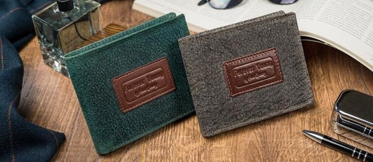 Portfel, niebieski, skórzany, Forever Young