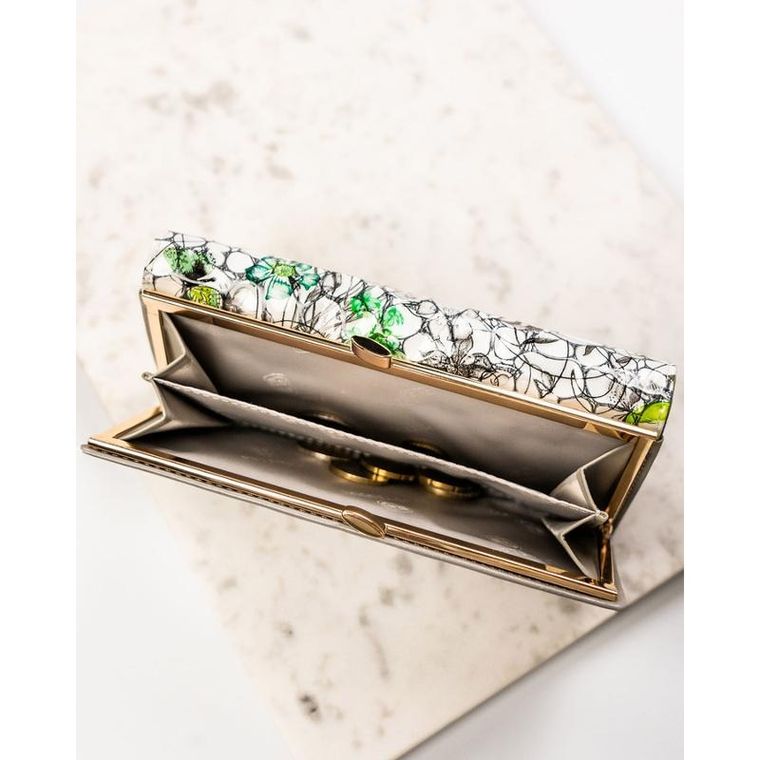 Portfel, zielony, skórzany, Peterson