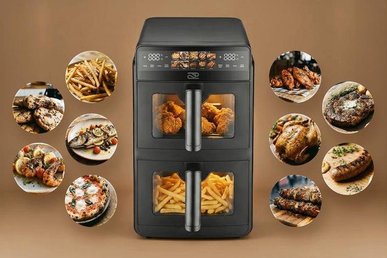 Promis, frytownica beztłuszczowa, pionowa, podwójna