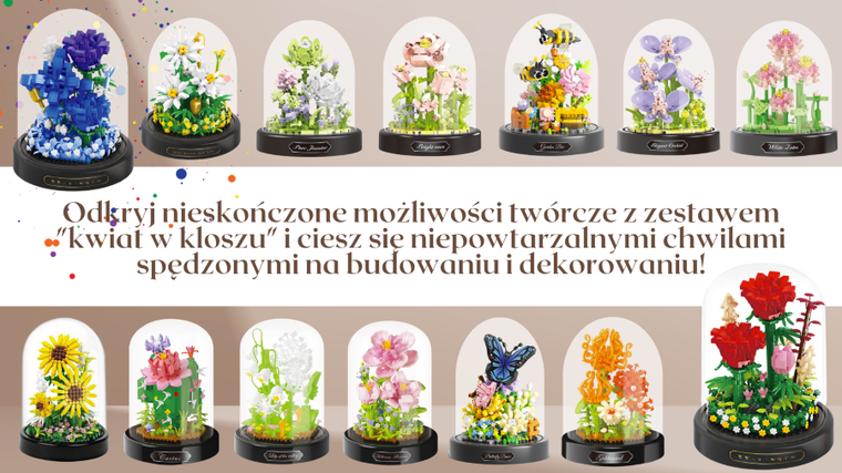 QBI, Jasne róże, klocki konstrukcyjne, 365 elementów