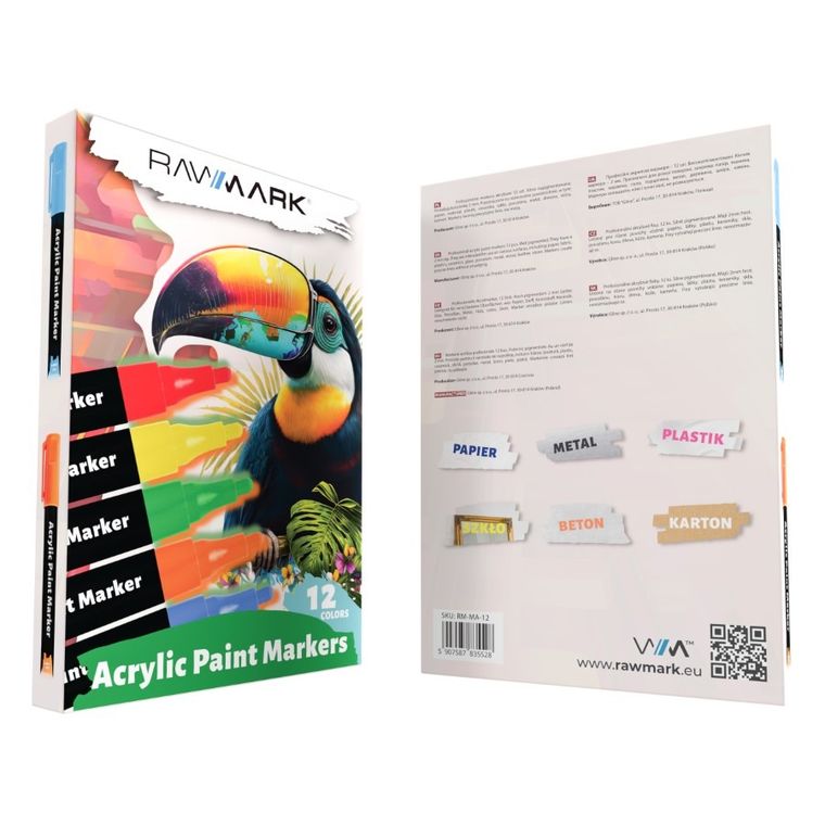 Rawmark, markery akrylowe, 12 szt.