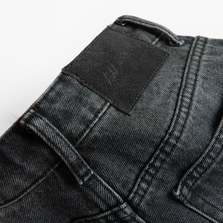 Regulowane grafitowe jeansy unisex o kroju super baggy NOWEAR