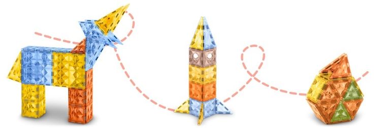 Ricokids, klocki magnetyczne, 100 elementów