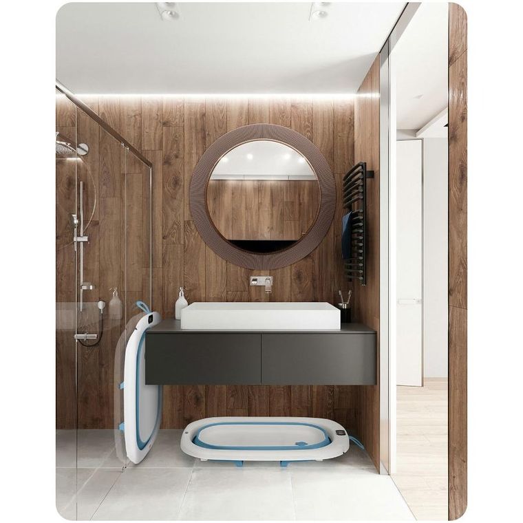 Ricokids, RK-287, wanienka składana z termometrem i wkładką, biało-niebieska