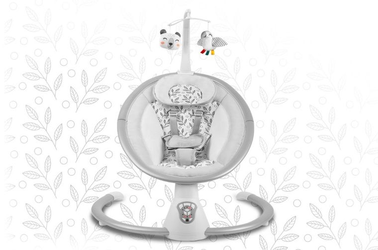 Ricokids, wielofunkcyjny leżaczek bujaczek, biało-szary