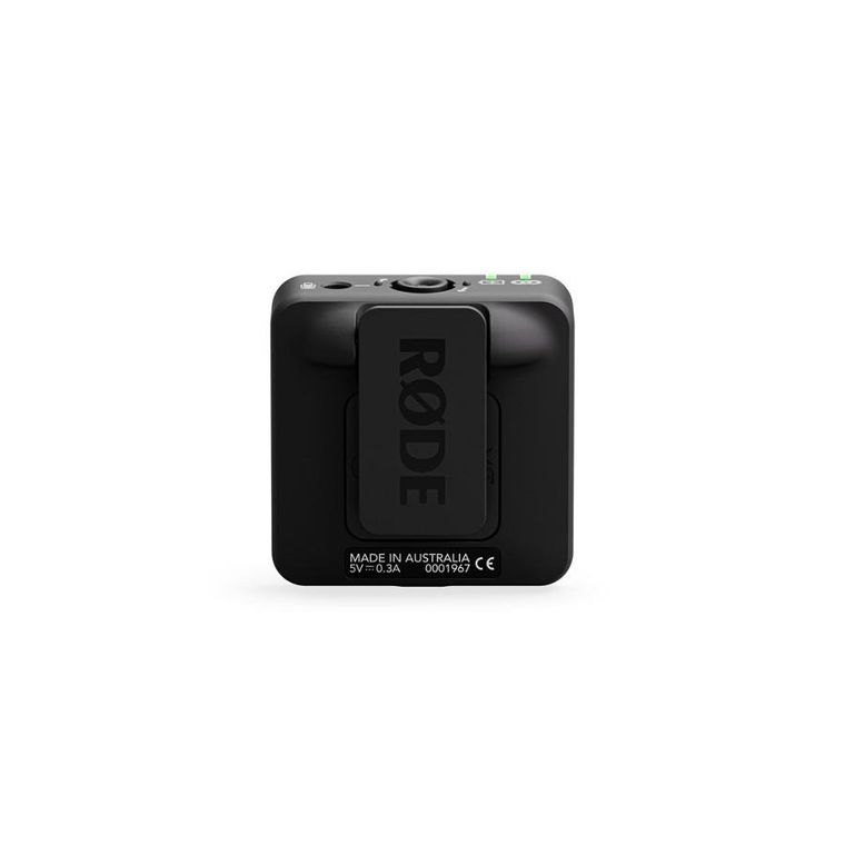Rode, Wireless ME Dual, kompaktowy bezprzewodowy system mikrofonowy z dwoma nadajnikami do nagrywania dwukanałowego, czarny