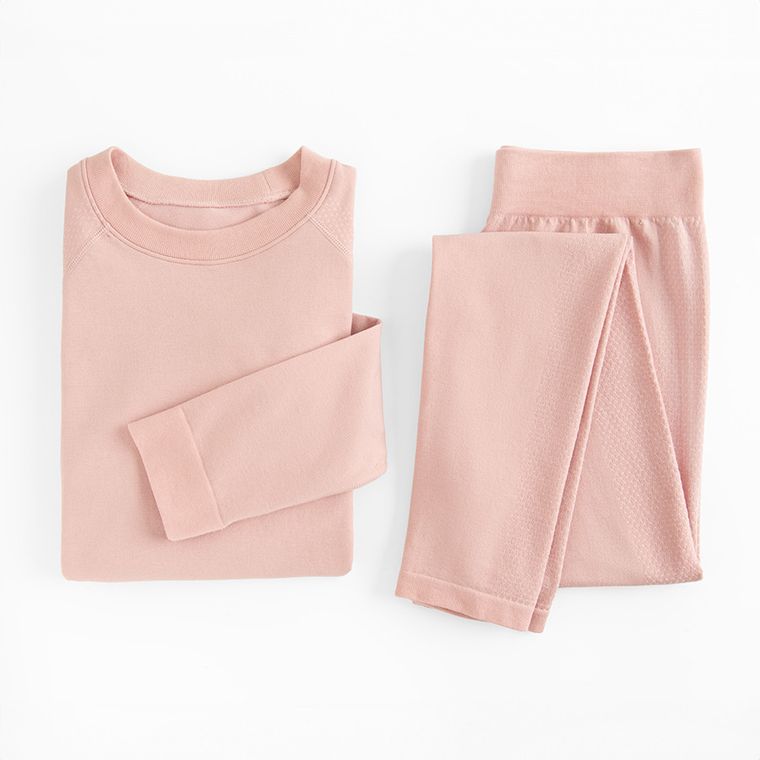 Różowa bluzka termoaktywna z domieszką wełny NOWEAR