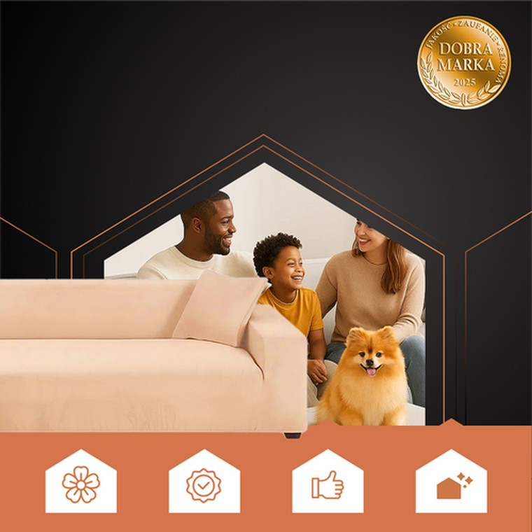 Ruhhy, pokrowiec na kanapę, beżowy, 145-185 cm