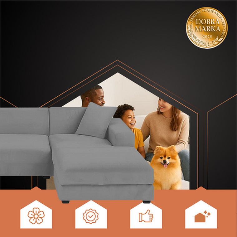 Ruhhy, pokrowiec na kanapę, ciemnoszary, 190-230 cm