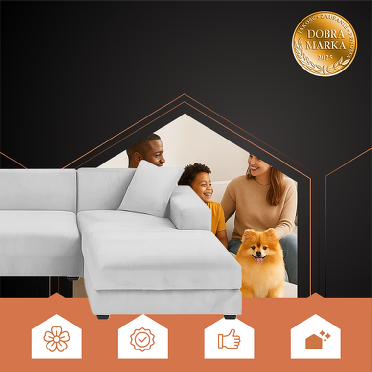 Ruhhy, pokrowiec na kanapę, jasnoszary, 145-185 cm