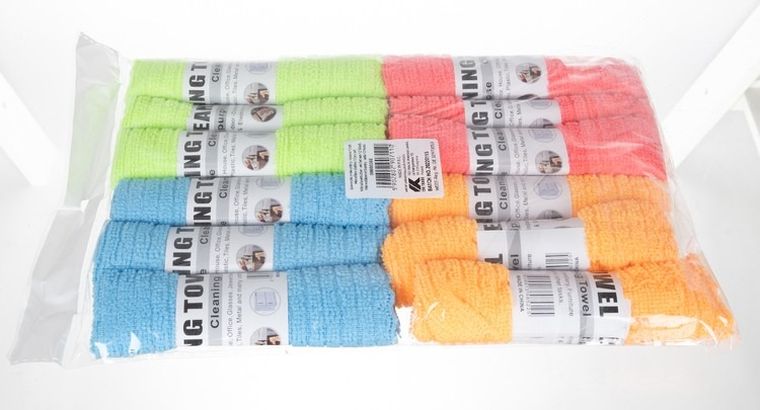 Ruhhy, ściereczki z mikrofibry, zestaw 12 szt.