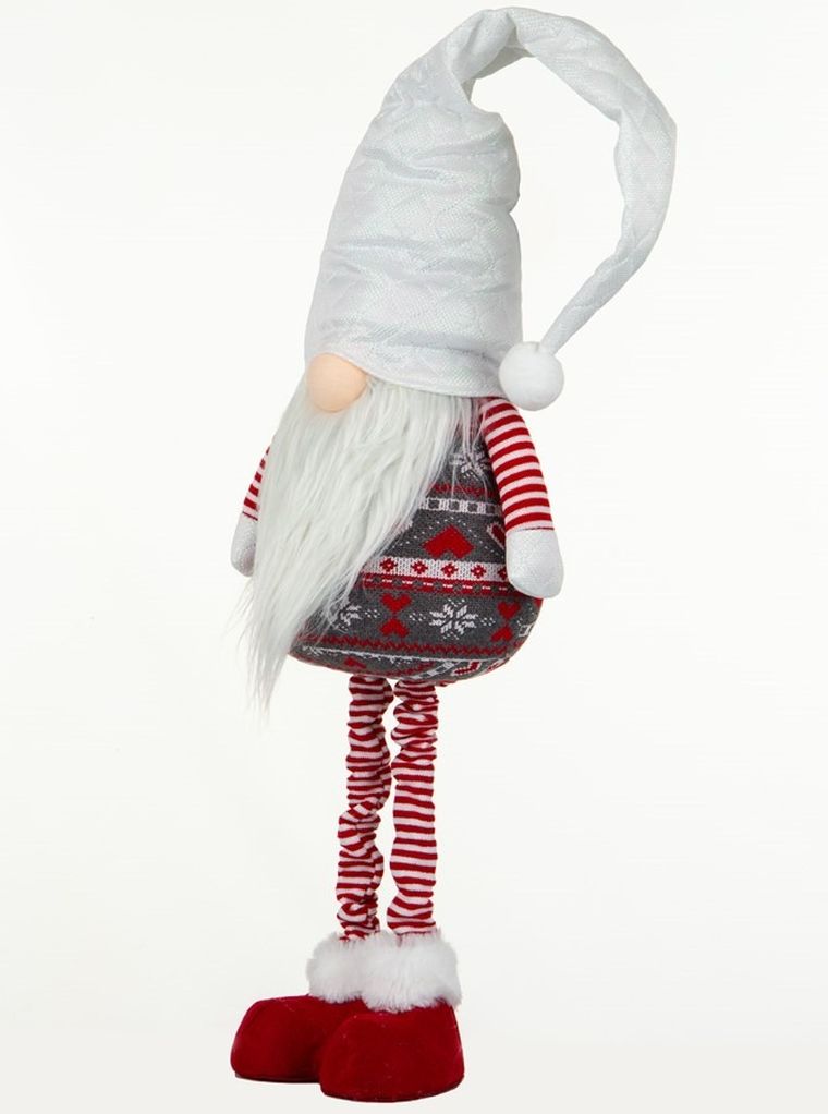 Saska Garden, skrzat na teleskopowych nogach, biały, 80-115 cm