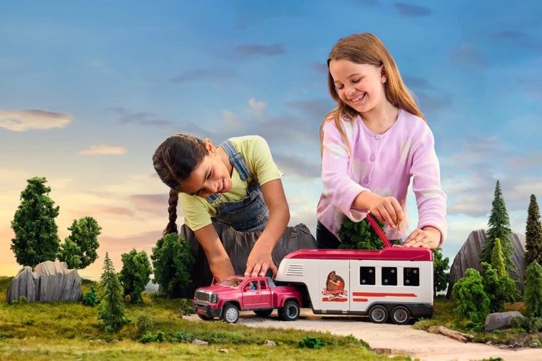 Schleich, Horse Club, Ciężarówka Lakeside z przyczepą, zestaw, 42705