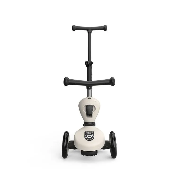 Scoot & Ride, Highwaykick 1, Push and Go, jeździk i hulajnoga z rączką do prowadzenia 2w1, Ash