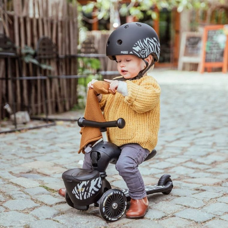 Scoot & Ride, kask ochronny, Zebra, rozmiar 45-51 cm