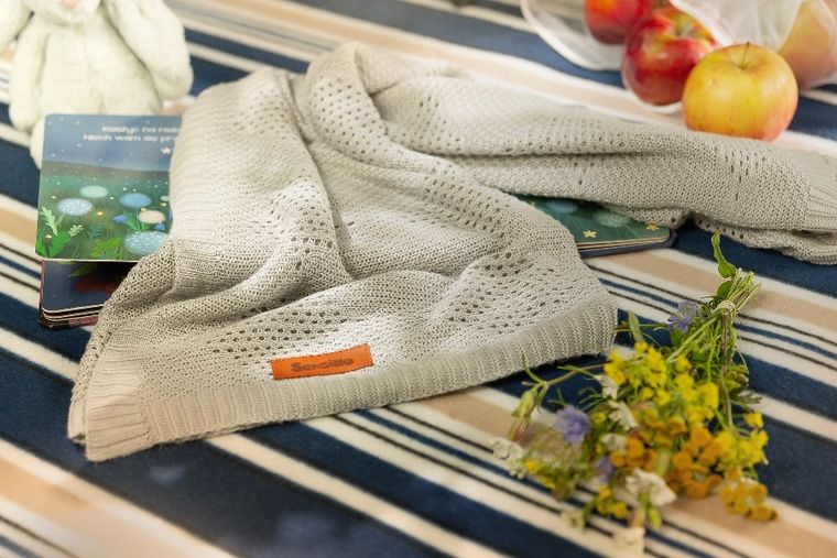 Sensillo, koc bambusowy, szary, 80-100 cm