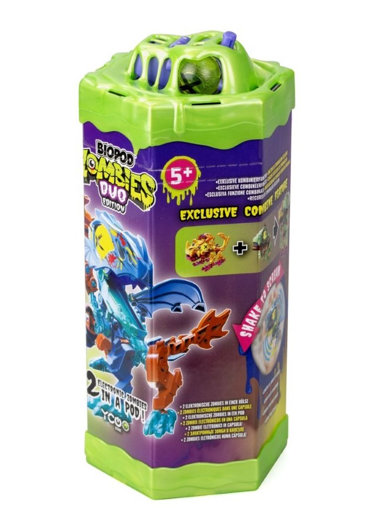 Silverlit, Biopod, Electronic Zombie Duo, dinozaur do składania w kapsule