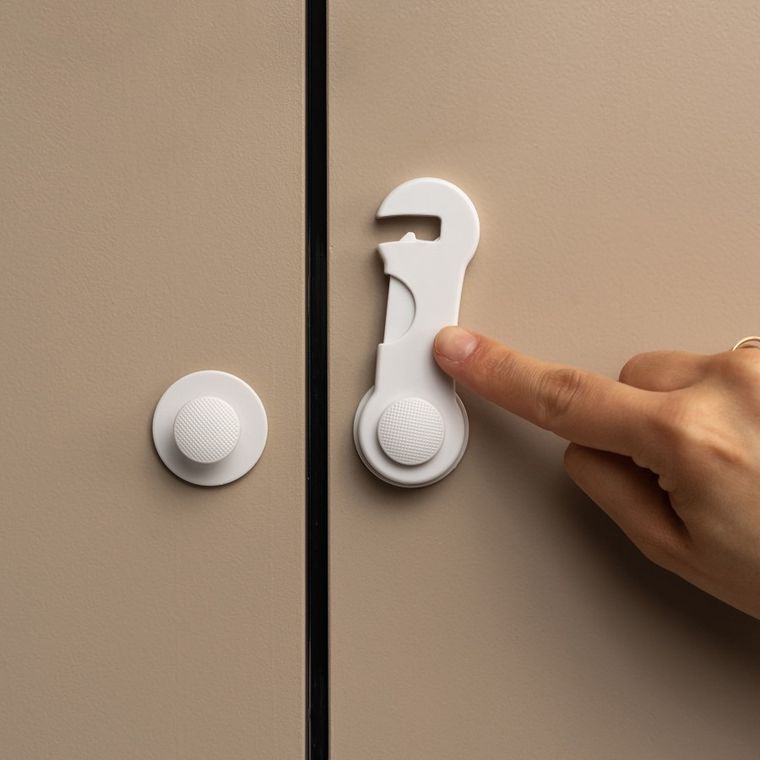 Sipo, zestaw zabezpieczeń do szaf i szuflad na zatrzask, 10 szt.