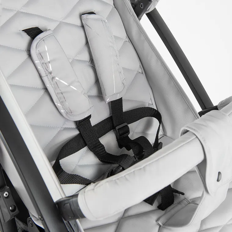 Smiki, Thunder Pro, wózek spacerowy, czarna rama, szaro-srebrny