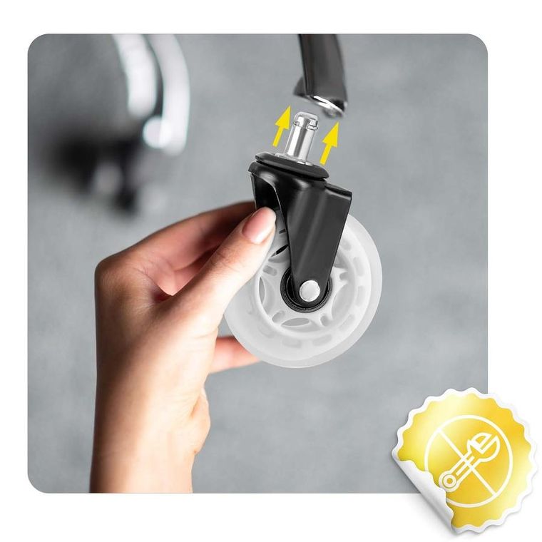 Sofotel, kółka kauczukowe do foteli, przezroczyste, 5 szt.