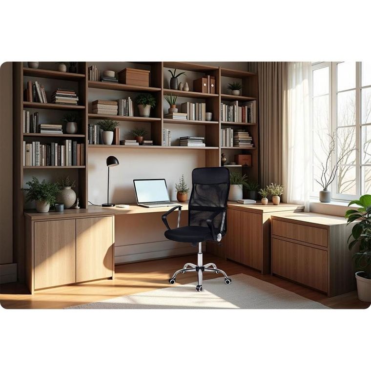 Sofotel, Tamar, fotel biurowy z mikrosiatki, czarny