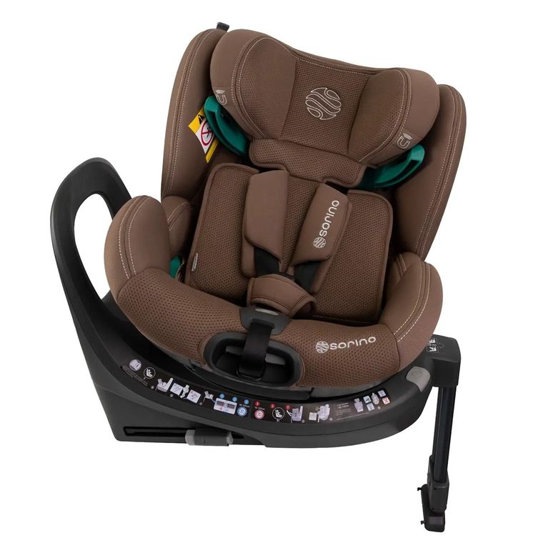 Sorino, Aurora, fotelik samochodowy z bazą, 360°, chocolate, 40-150 cm