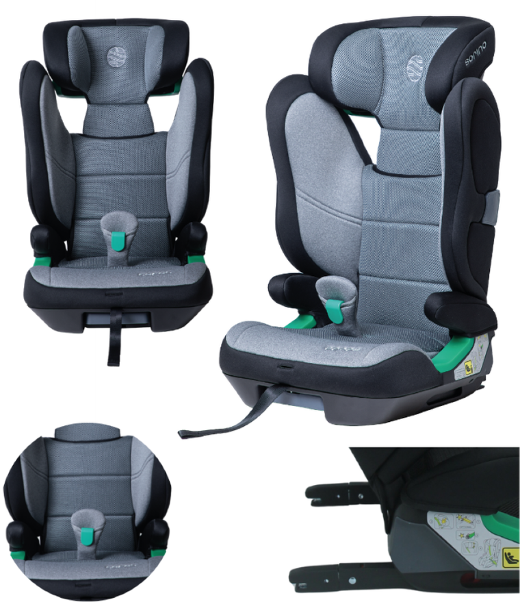 Sorino, Ceres, fotelik samochodowy, light grey, 100-150 cm