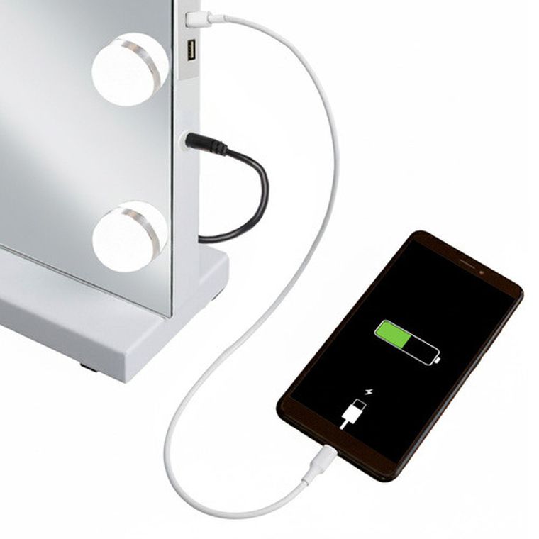 Soulima, lusterko kosmetyczne, LED, 80-62 cm