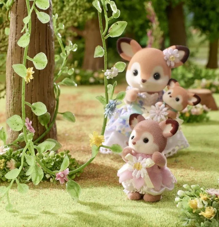 Sylvanian Families, Jelonki na kwiatowej huśtawce, zestaw z figurkami, 5801