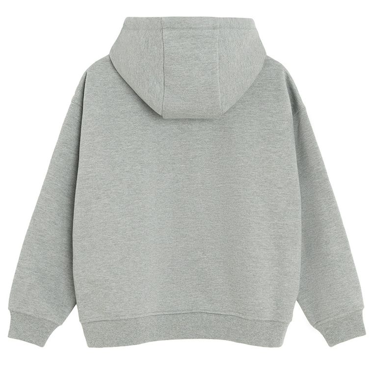 Szara bluza z kapturem o kroju oversize NOWEAR