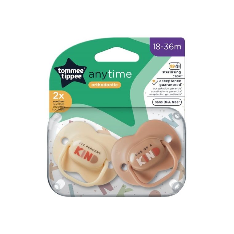Tommee Tippee, Anytime, smoczek uspokajający, 18-36 m, 2 szt.