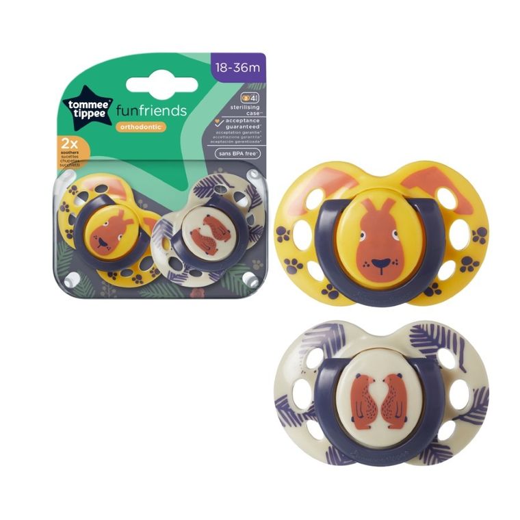 Tommee Tippee, Fun, smoczek uspokajający, 18-36 m, 2 szt.