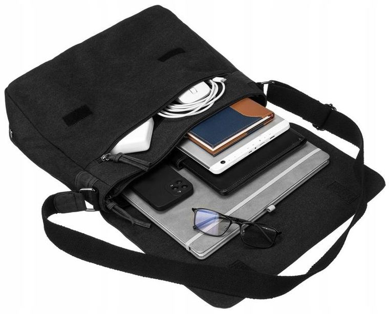 Torba na laptopa, czarna, 12", Peterson