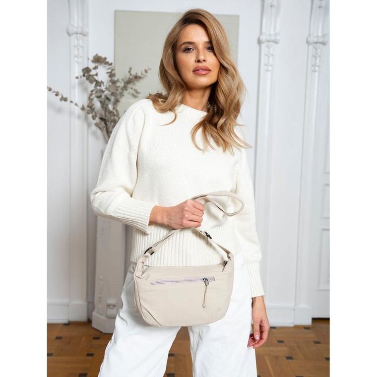 Torebka listonoszka, beżowa, Peterson