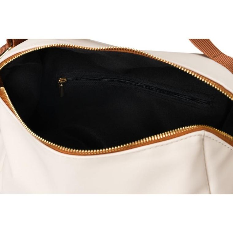 Torebka listonoszka, beżowa, skóra ekologiczna, Petreson