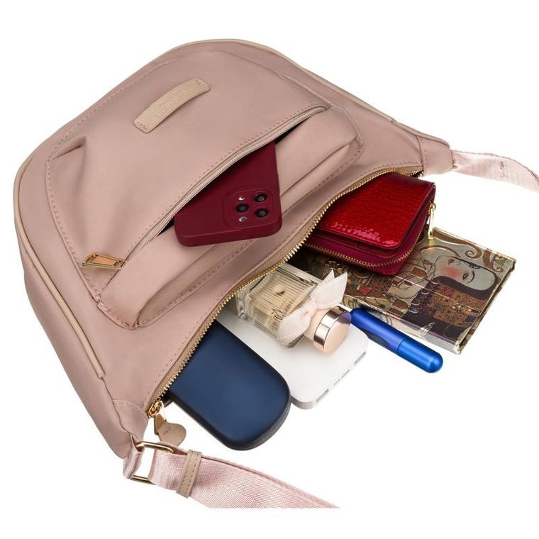 Torebka listonoszka, różowa, Peterson