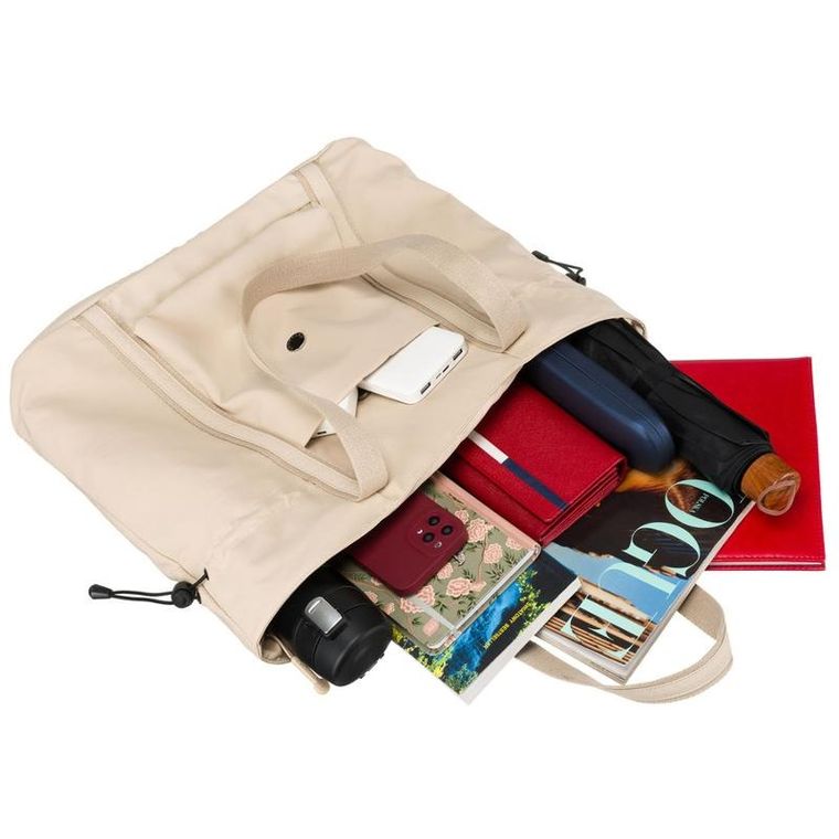 Torebka shopper, beżowa, Peterson