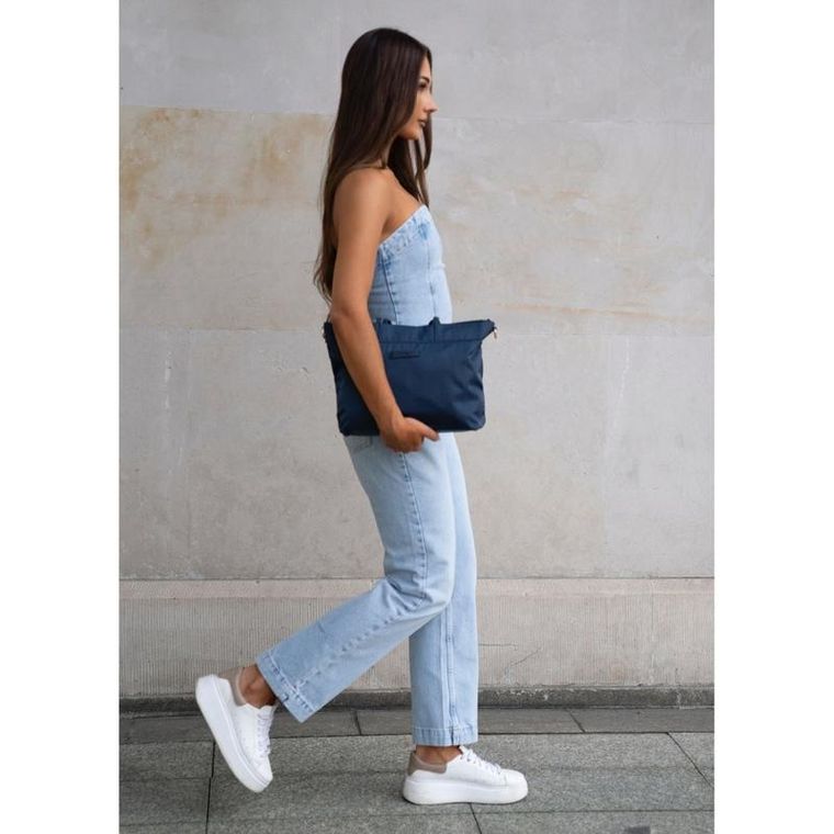 Torebka shopper, granatowa, Peterson