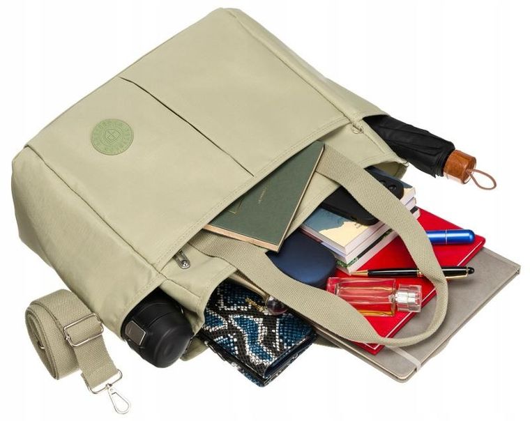 Torebka shopper, jasnozielona, Peterson