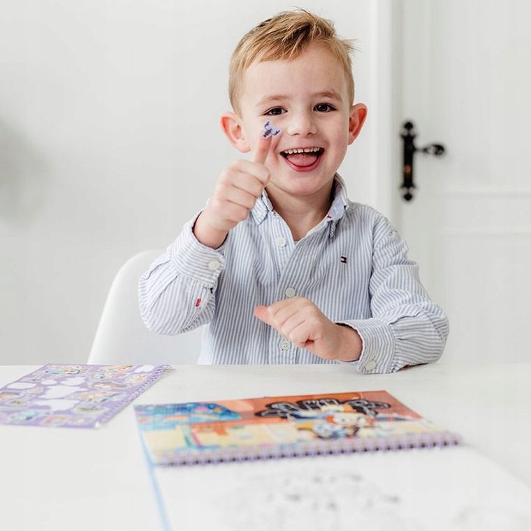 Totum, Bluey, wydrapywanka kolorowanka z naklejkami, zestaw kreatywny